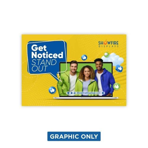7.5 ft. RPL Fabric Pop Up Display – 5’h Straight Graphic Only (No Endcaps)