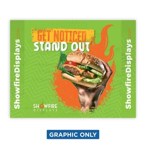 8 ft. RPL Fabric Pop Up Display – 89″h Straight Graphic Only (With Endcaps)