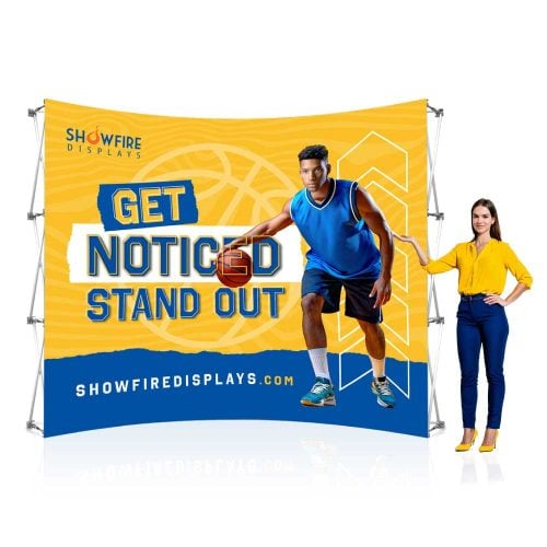 10ft Curved Pop Up Tension Fabric Display