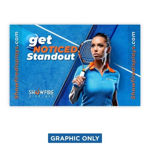 10 ft. RPL Fabric Pop Up Display – 89″h Straight Graphic Only (With Endcaps)