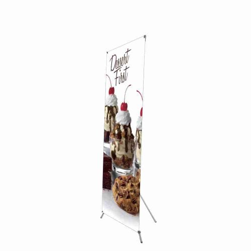 Grasshopper Adjustable Banner Stand Small with 24 in. x 71 in. Graphic Package