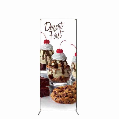 Grasshopper Adjustable Banner Stand Small with 24 in. x 71 in. Graphic Package
