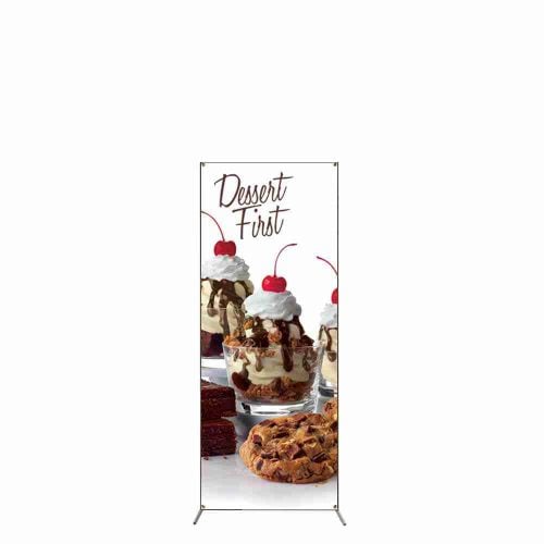 Grasshopper Adjustable Banner Stand with 24 in. x 63 in. Graphic Package