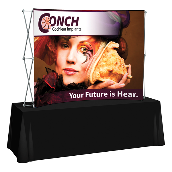 8' Splash Curve Tabletop - Face Graphic Display