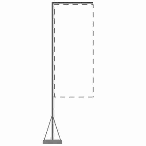 Mondo Flagpole 13 Ft. (Stand & Base Only)