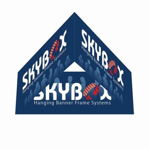 Hanging Banner 10 ft. Triangle 36 in. Inside & Outside Graphic Only