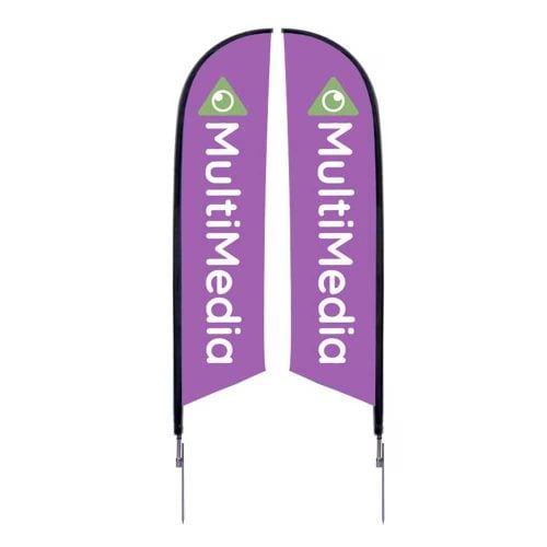 7 Ft. Falcon Flag – Spike Base Double-Sided Graphic Package