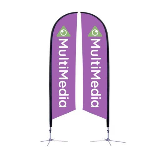7 Ft. Falcon Flag – X-Base Double-Sided Graphic Package