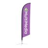 7 Ft X Small Falcon Flag Single Sided Graphic Package X Base 01