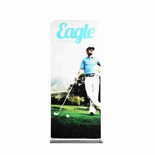 EZ Extend Banner Stand 3 ft. x 10.5 ft. Single-Sided Graphic-White