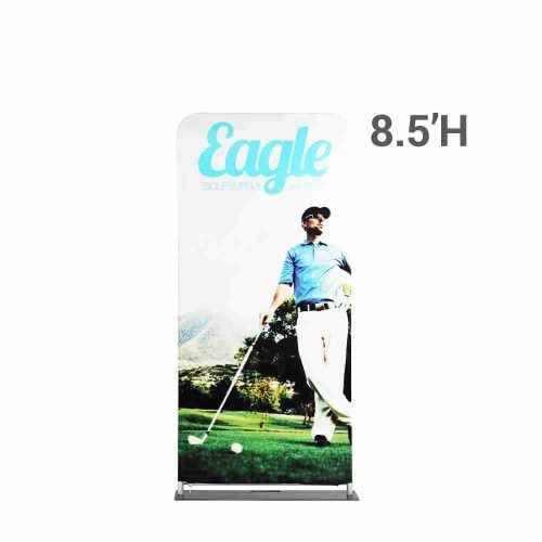 EZ Extend Banner Stand 3 ft. x 8.5 ft. Single-Sided Graphic (Black Back)