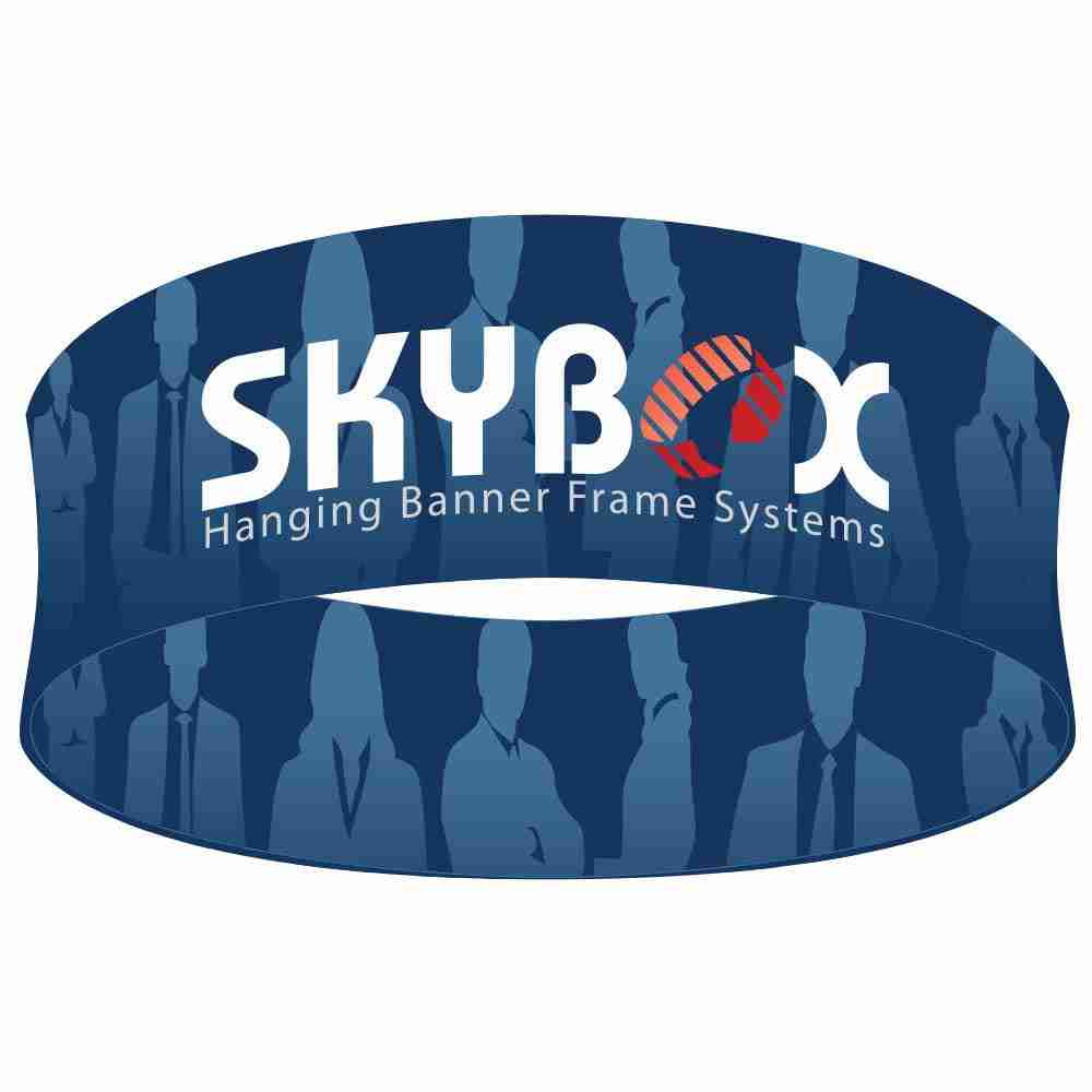 10ft Round Hanging Banner 36in Inside Outside Graphic Package 1
