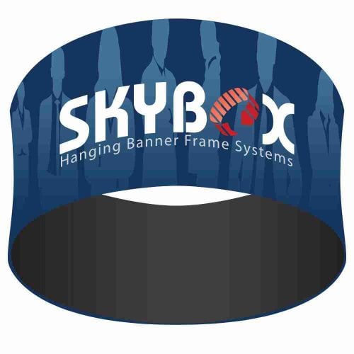 8ft Round Hanging Banner 24in Outside Graphic Package 2