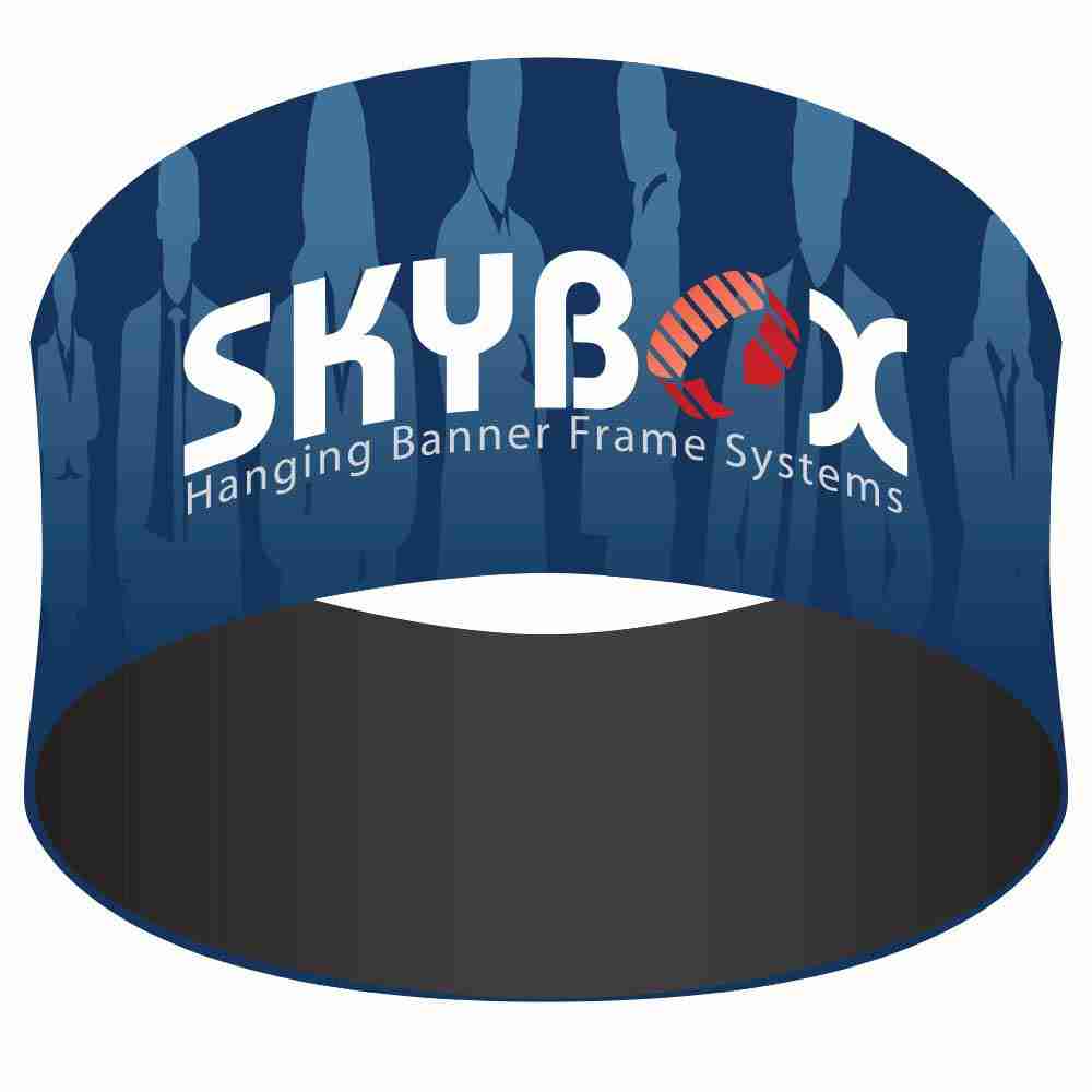 8ft Round Hanging Banner 36in Outside Graphic Package 2
