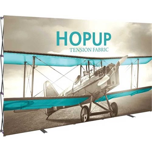Hopup 13ft Straight Full Height Tension Fabric Display Front Graphic Left