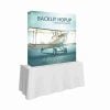 Hopup 5ft Straight Backlit Tension Fabric Display Kit Full Fitted Graphic Tabletop Left 1