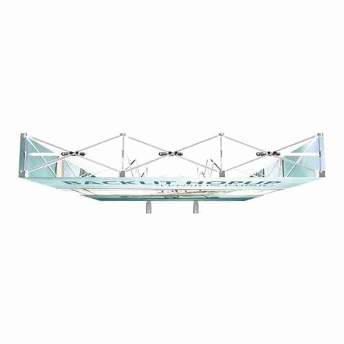 Hopup 8ft Straight Backlit Tension Fabric Display Kit Full Fitted Graphic Top