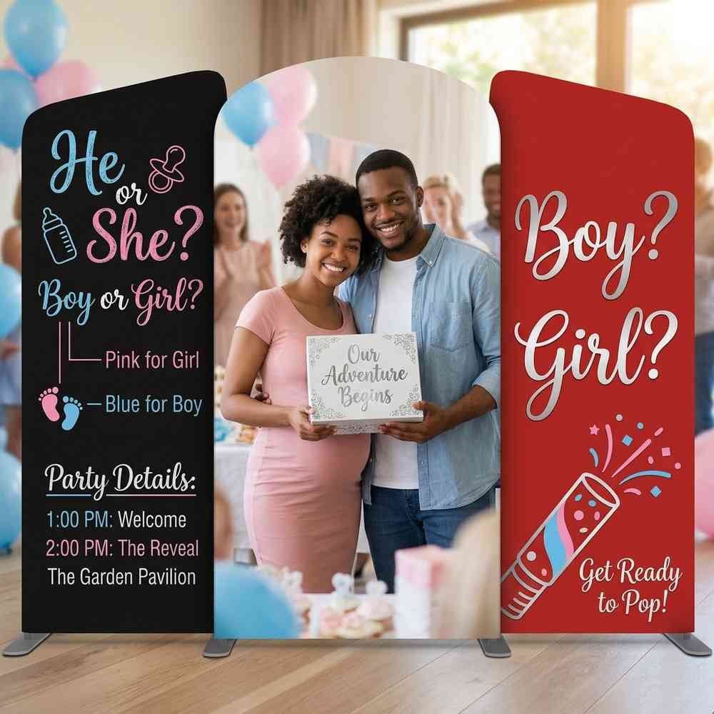 EZ Tube Connect 10 ft Kit B (3 x 4 x 3 ft) – Single-Sided at a gender reveal party, view 2