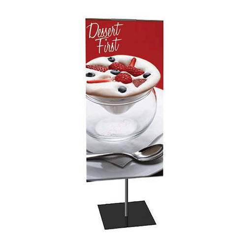 Classic Banner Stand Small 12 In. X 24 In. Single-Sided Graphic Package