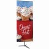 Classic Banner Stand Large 36 In X 112 In Black With Travel Base Double Sided Graphic Package 1
