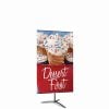 Classic Banner Stand Large 36 In X 60 In Black With Travel Base Double Sided Graphic Package 1