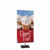 Classic Banner Stand Large 36 In X 72 In Black With Square Base Single Sided Graphic Package 1
