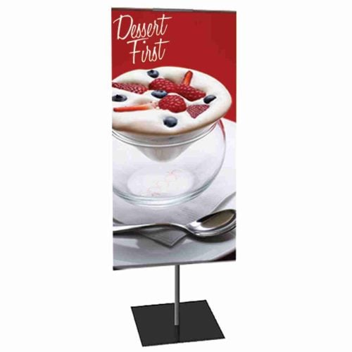 Classic Banner Stand Small 12 In. X 24 In. Double-Sided Graphic Package