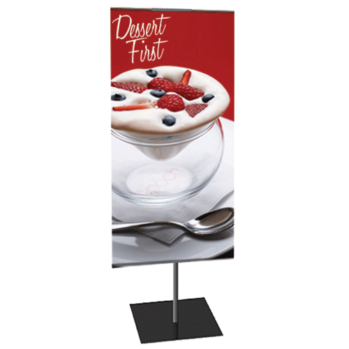 Classic Banner Stand Small 12 In. X 42 In. Single-Sided Graphic Package