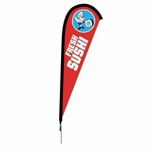 7.5 Ft. Sunbird Flag - Spike-Base Single-Sided Graphic Package