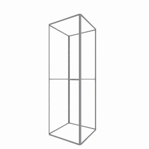 Big Sky Square Tower Backlit 4ft 12ft 4ft Frame Only Silver