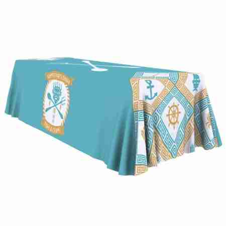 8ft 4-Sided Table Throw Full Color One Choice