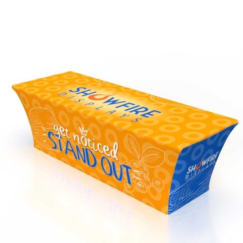 Stretch 8ft 3-SidedTable Throw for Trade Shows – Custom Fit, Full Color Print