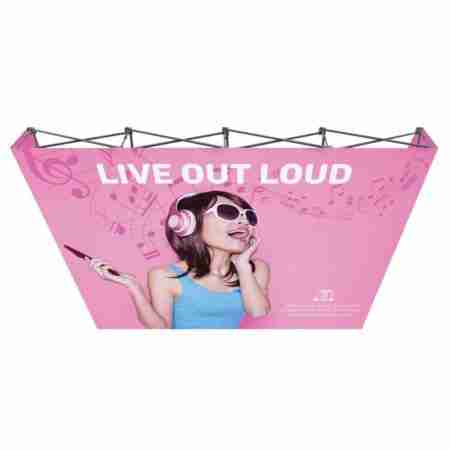 10 ft. One Choice Fabric Pop Up Display – 89″h Straight Graphic Package (With Endcaps)