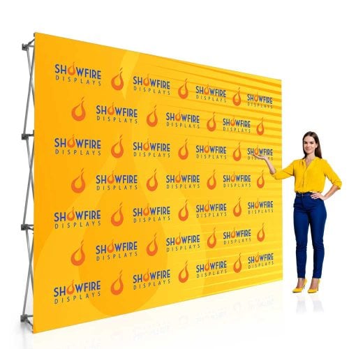 10 ft. One Choice Fabric Pop Up Display – 89″h Straight Graphic Package (No Endcaps)