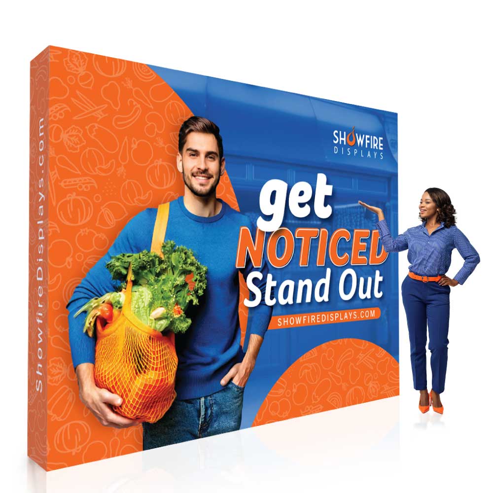 Straight and curved 10ft fabric pop up displays