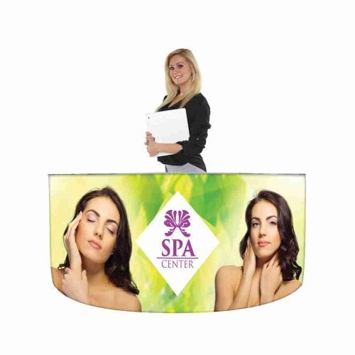 EZ Fabric Counter Curved CUATRO Graphic Package Frame Graphic 1