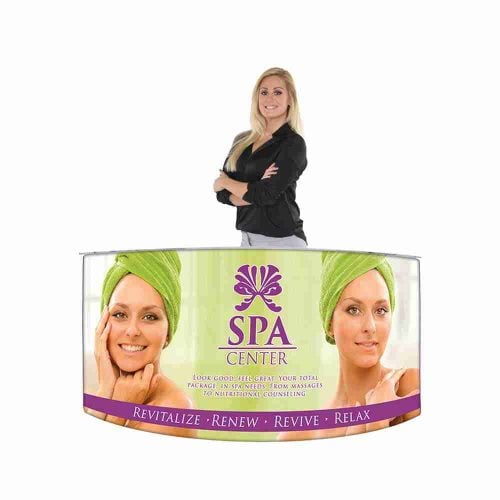 EZ Fabric Counter Curved DOUBLE Graphic Package Frame Graphic 1