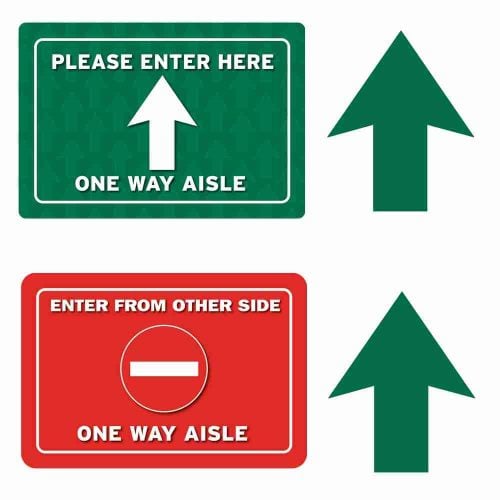 Aisle Traffic Flow Floor Decal Kit