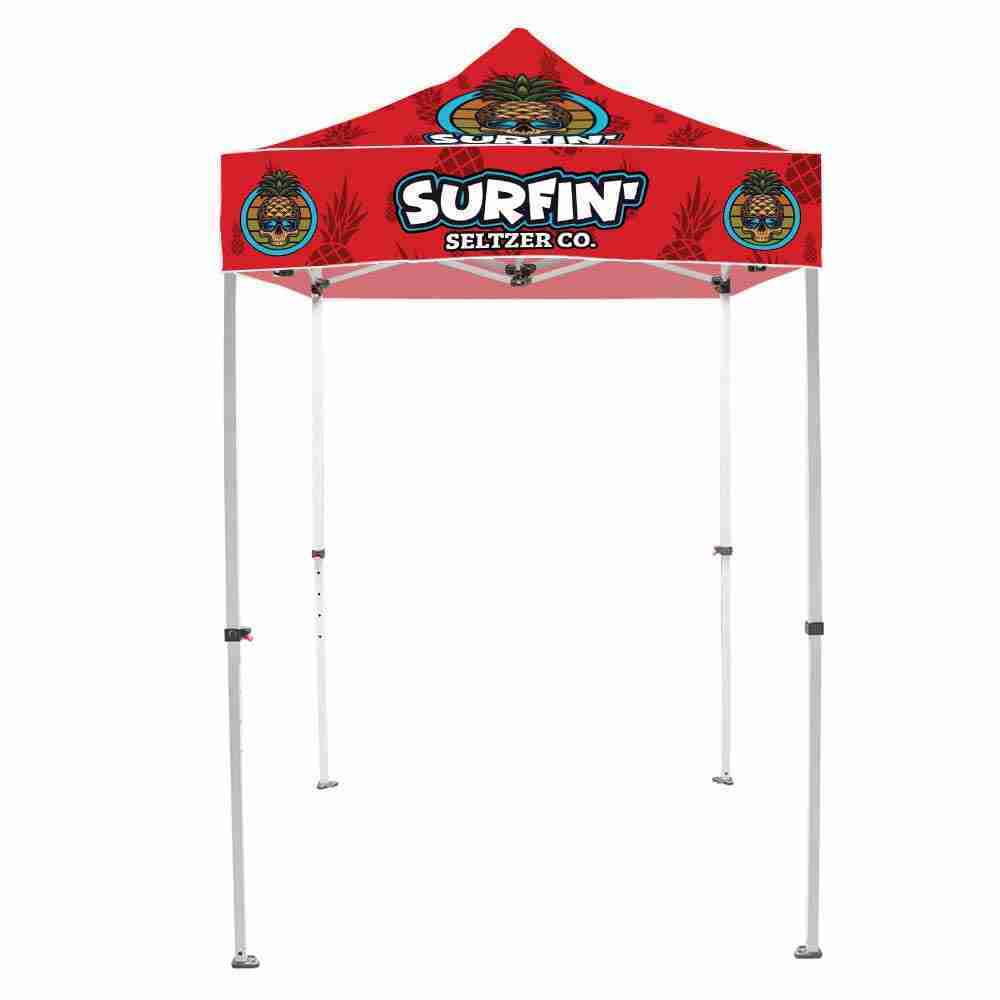 ONE CHOICE 5 Ft Steel Canopy Tent Graphic Package W White Trim 1