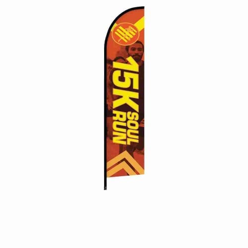 14ft Feather Flag One Choice Single-Sided Graphic Only