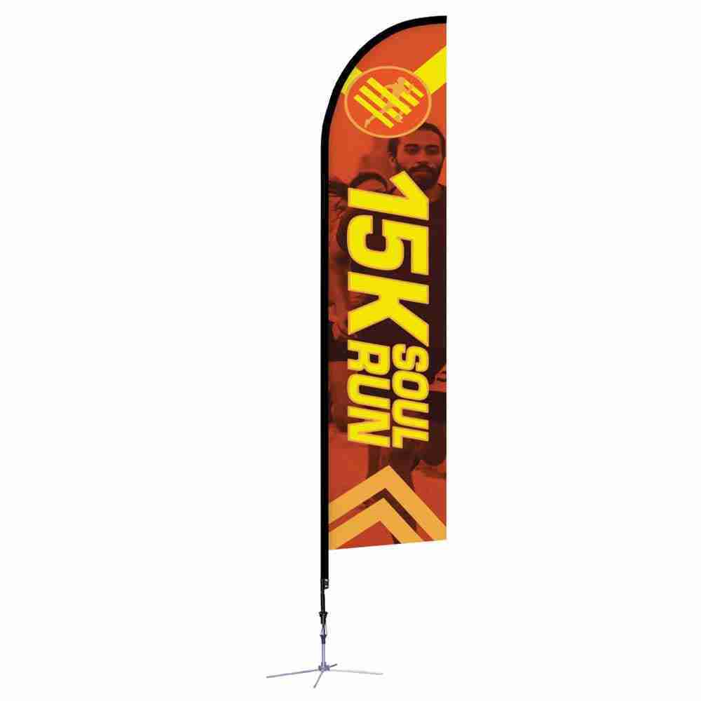 ONE CHOICE Feather Flag Large 14 X Base Single Sided Graphic Package 1