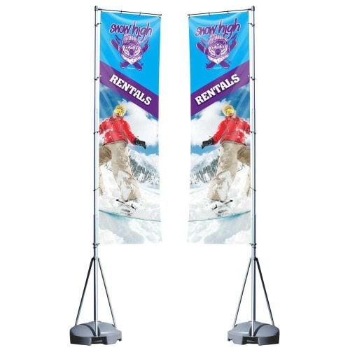 13 ft. Mondo Rectangle Custom Flag Double-Sided
