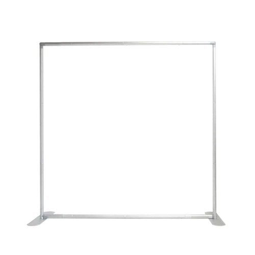 ONE CHOICE 8 Ft Fabric Display Straight Single Sided Graphic Package 2 Tension Fabric Tube Display