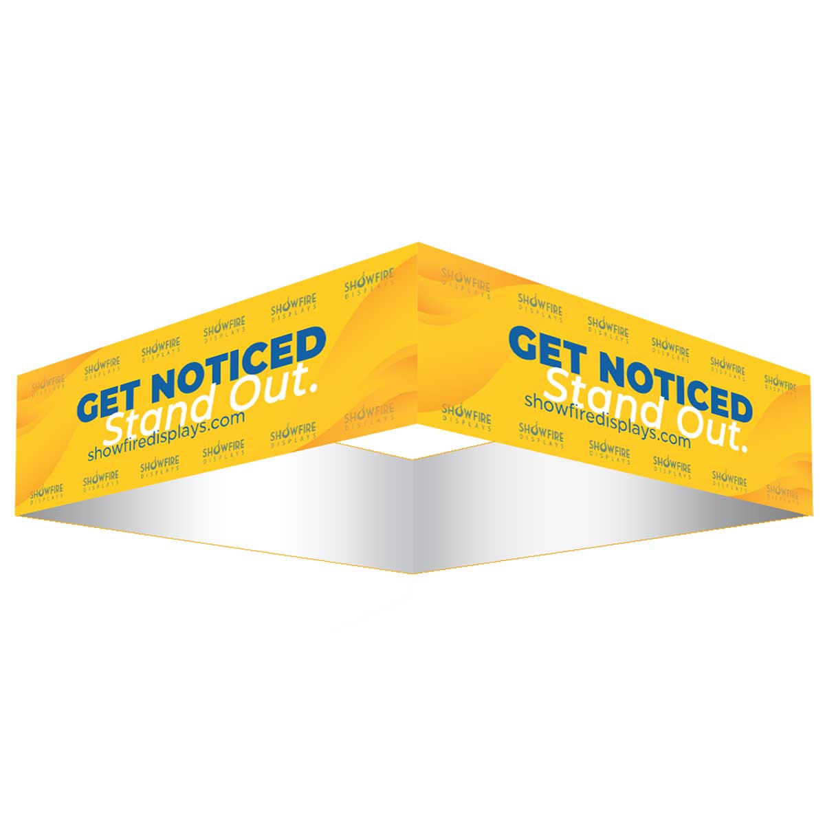 SF 15ft Square Hanging Banner 32in Outside Graphic Package 3 Showfire Displaysjpg