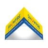 SF 5ft Triangle Hanging Banner 24in Outside Graphic Package 4 Showfire Displays