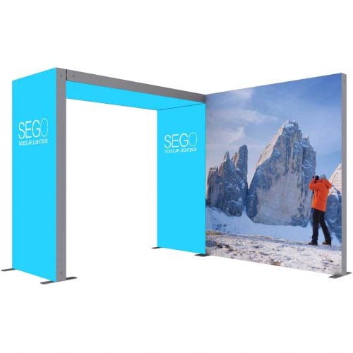 SEGO Lightbox Configuration C 10ft X10ft Double Sided Graphic Package 1