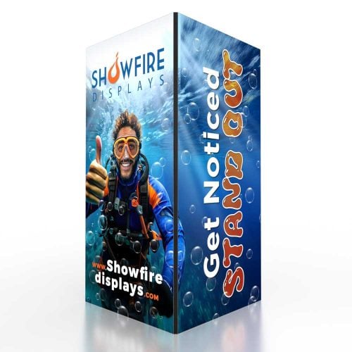 6 ft. X 12 ft. X 6 ft. 60D Big Sky Square Tower – Black – (Stretch Graphic Package)