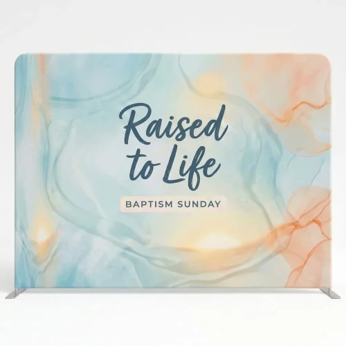 Baptism Raised To Life10 ft Tension Fabric Display Style 5