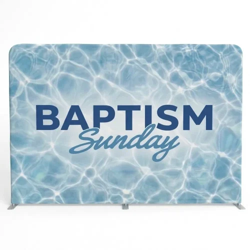 Baptism Sunday 10 ft Tension Fabric Display Style 3