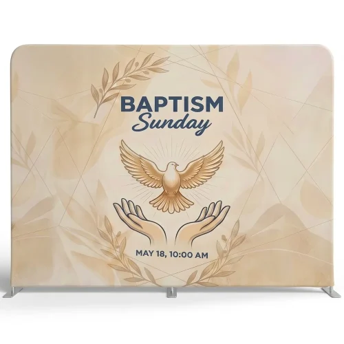 Baptism Sunday 10 ft Tension Fabric Display Style 4